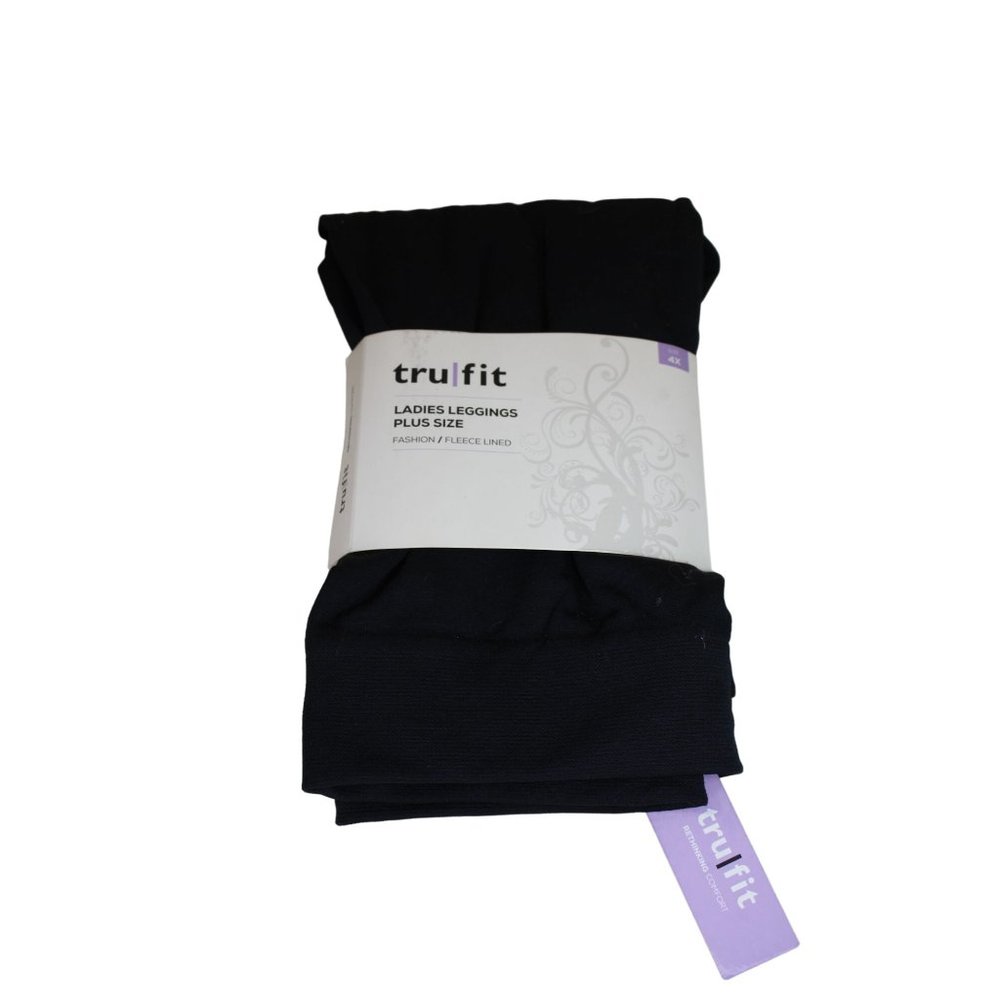 Ladies Tru Fit Leggings Black Fleece Lined 4X 91157